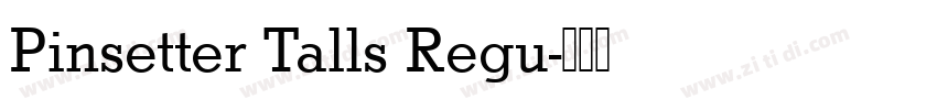 Pinsetter Talls Regu字体转换